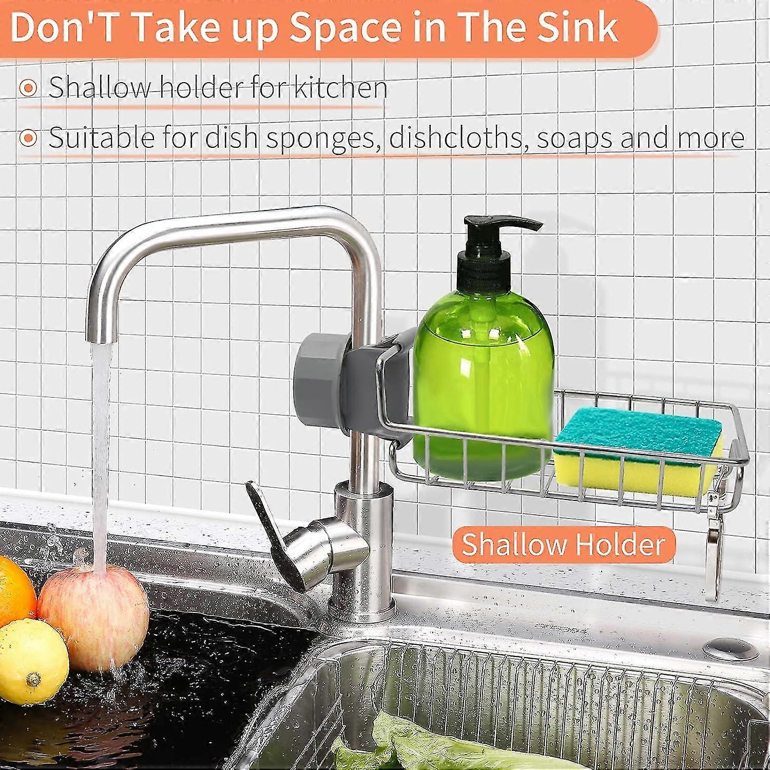 2pcs Shower Caddies No Drill, Stainless Steel Bathroom Accessories ...