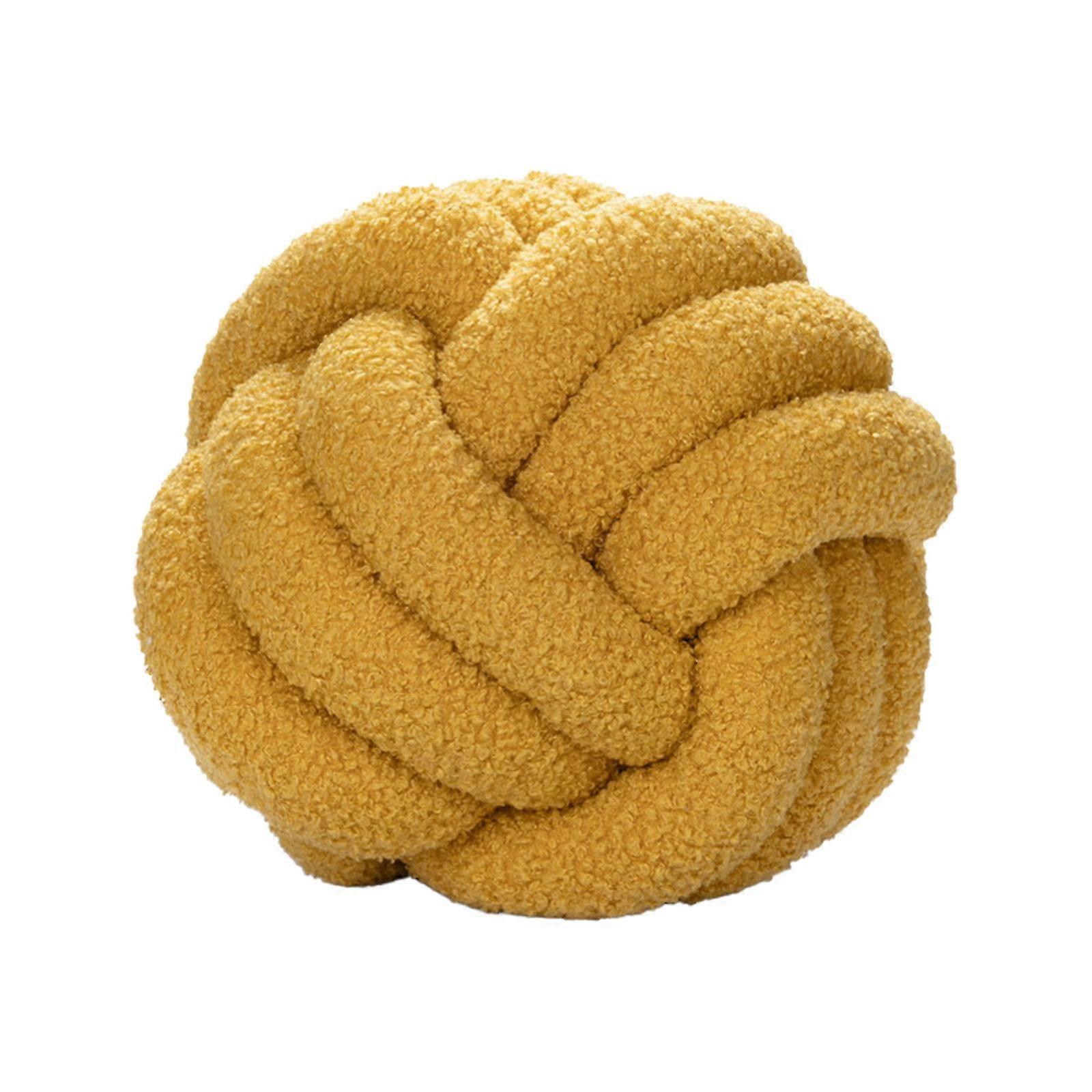 Handmade Knot Ball Pillow Ball Round Lamb Wool Cushion