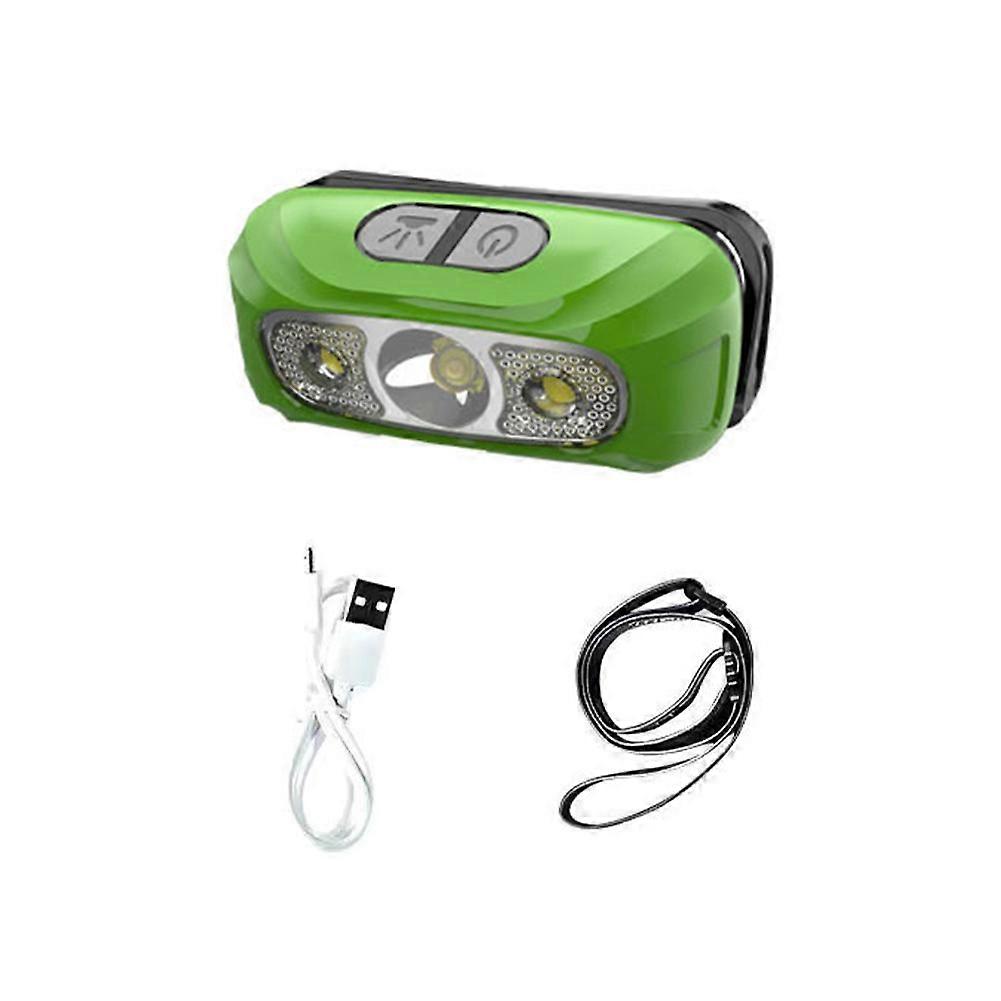 Sensor Mini Rechargeable Powerful Headlamp Fishing Lamp Camping Waterproof Head Flashlight Hunting Hiking USB LED Work Headlamp