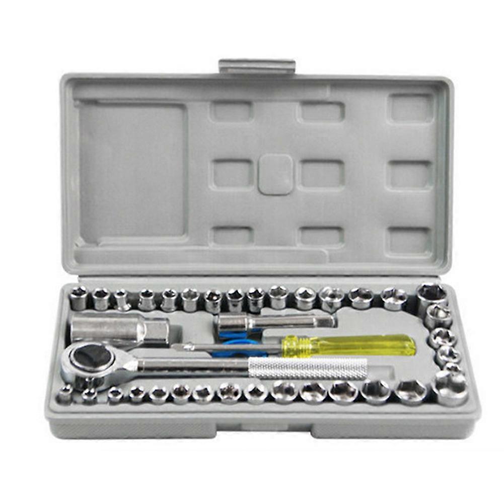 Auto Repair Tools 40Pcs/set Socket Sleeve Wrench Combination Motorcycles Vehicle Repair Tools Set