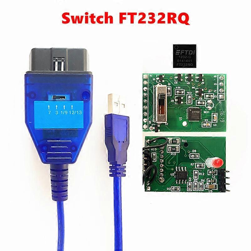 Interruptor de posición de 4 vías para VAG COM KKL para FIAT ECU SCAN FTDI FT232RL FT232RQ para VAG KKL USB Tool OBD2 USB Diagnostic Interface