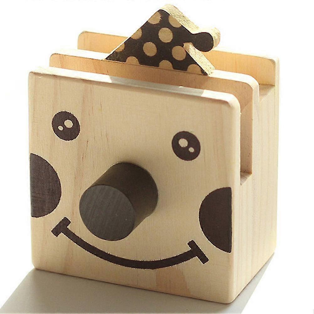Solid Wood Animal Multifunctional Pen Holder Glasses Holder Storage Rack Mobile Phone Base Desktop Ornaments C