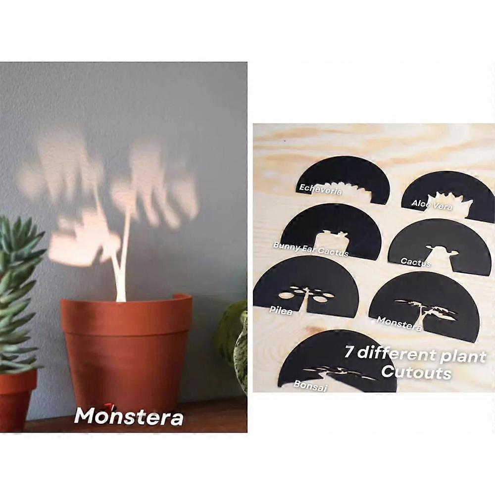 Light Projections Plant Pot with 7 Plant Accessories, Black Hole Projection Lamp