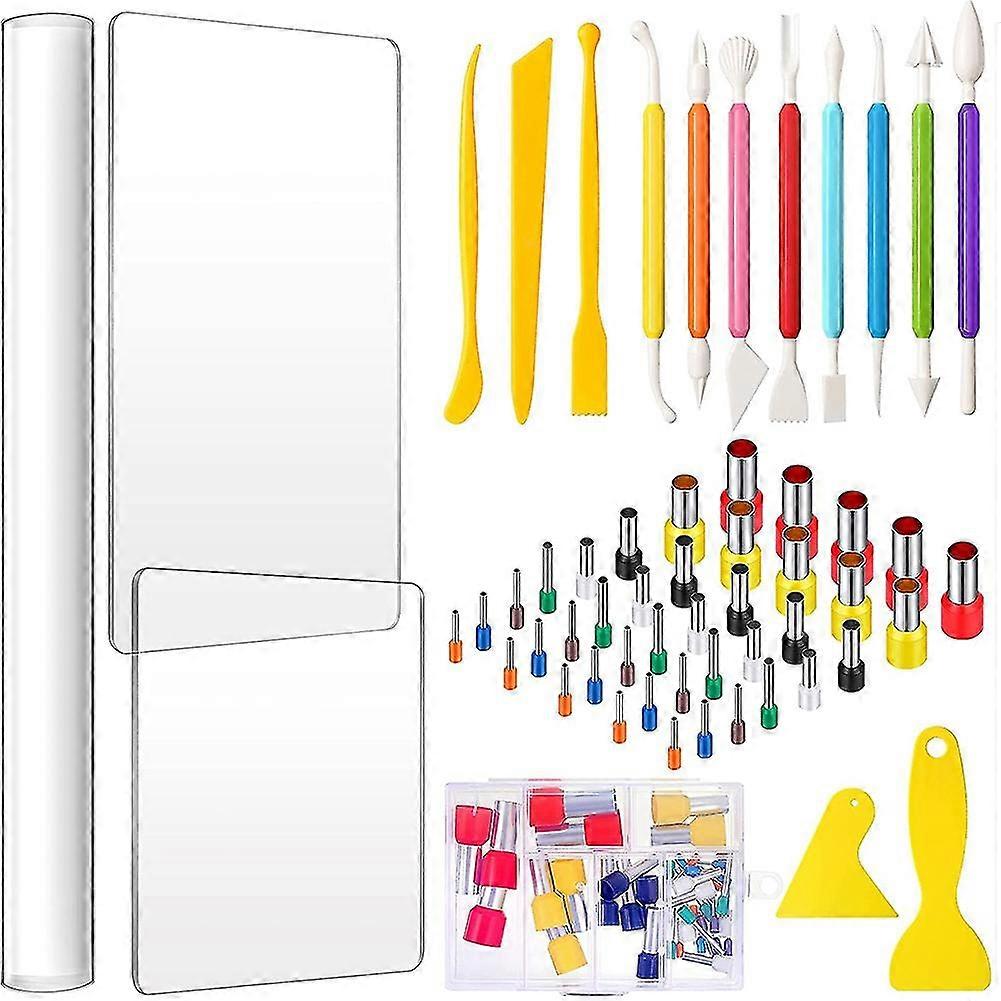 Cutter Set, Polymer Clay Roller, For Clay Diy Production The Clay Model Set Can Be Used , School, Office, Etc.