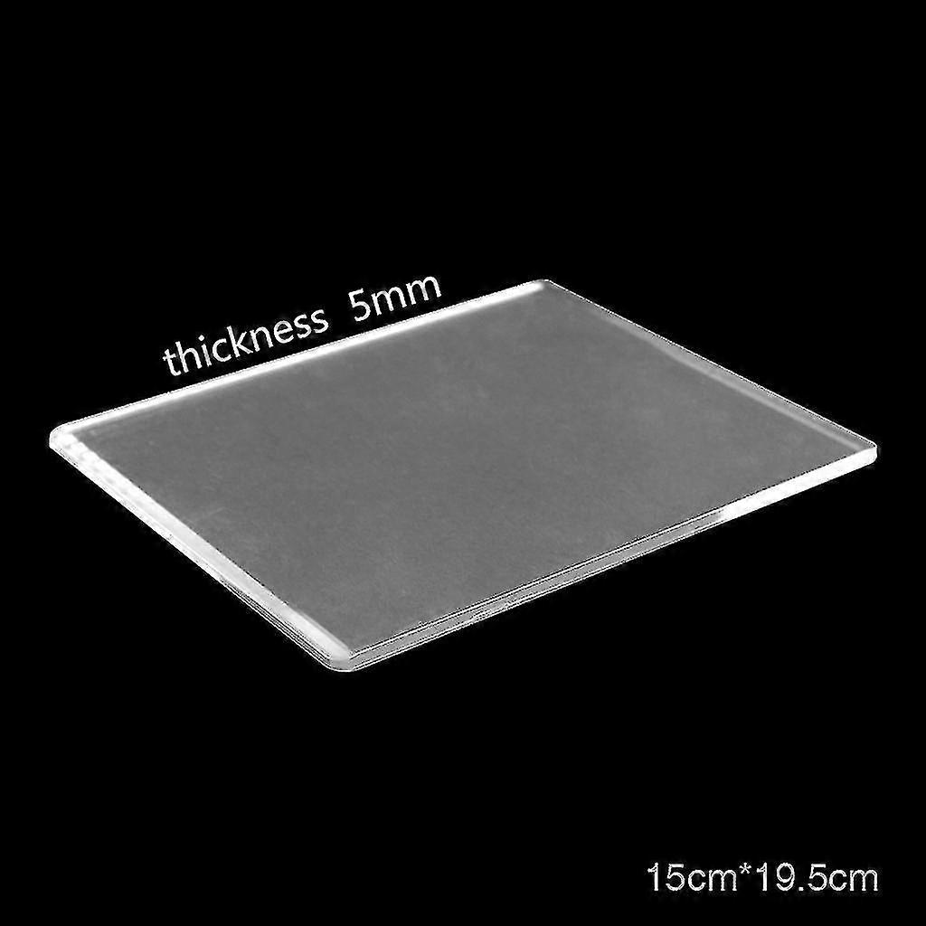 Transparent Acrylic Die Cutting Plates Rectangle Clear Cutting Stencil Plate( Size : 5mm )