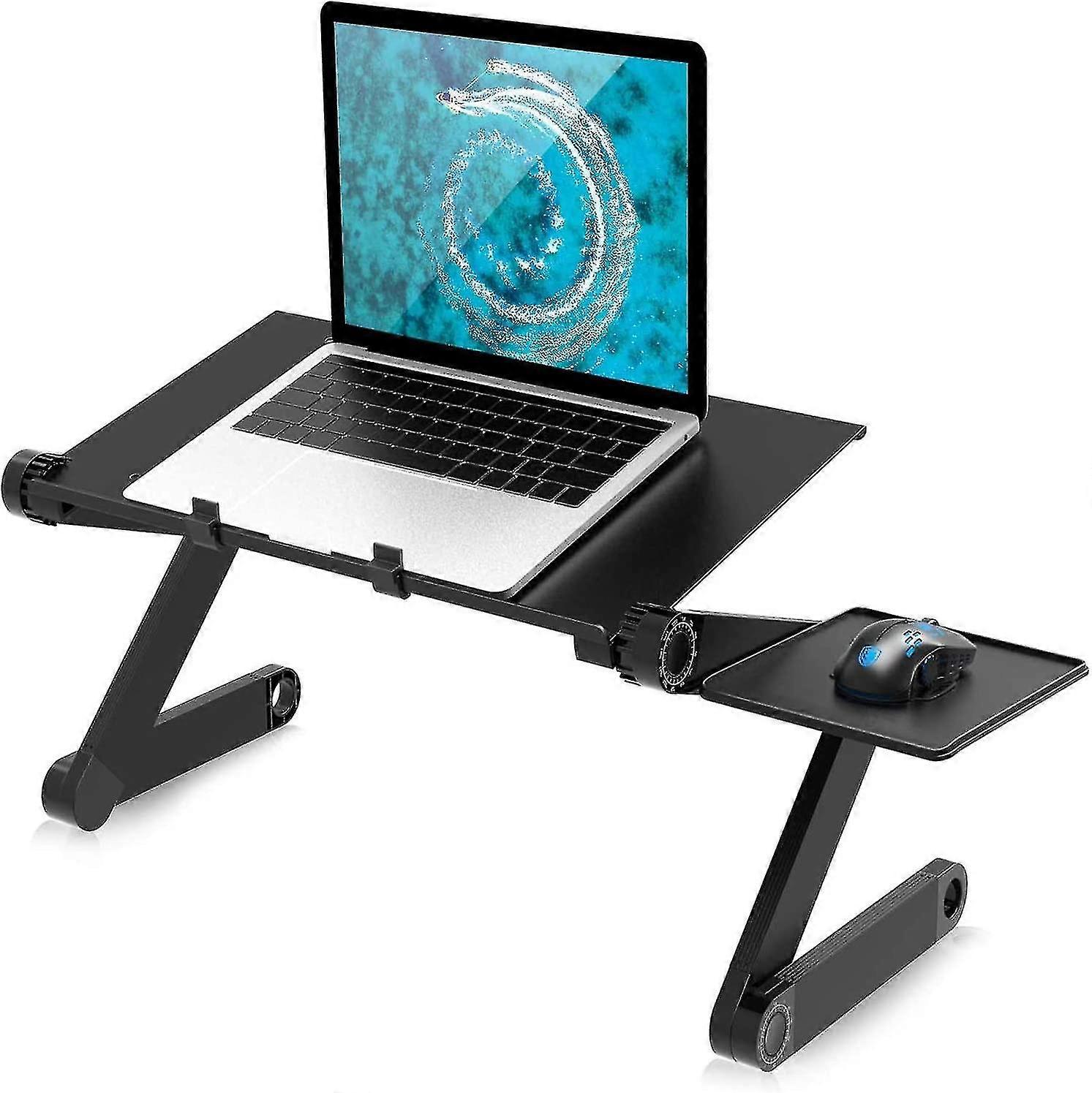 Folding Bed Table, Adjustable Table, Pc Sofa Tray Breakfast Bed Shelf Bed, Lapdesk 360 Tilting Laptop Stand Book