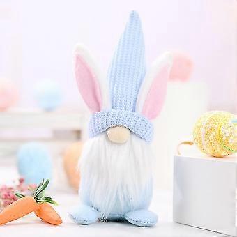 Easter Plush Easter Bunny Decoration (blue)-sy