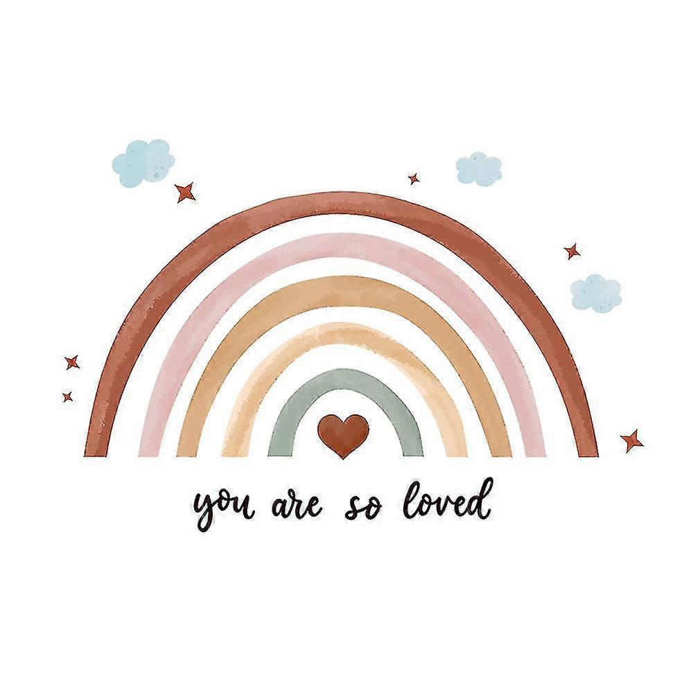 Regnbåge graffiti väggklistermärke för barnrum dekorationer pvc