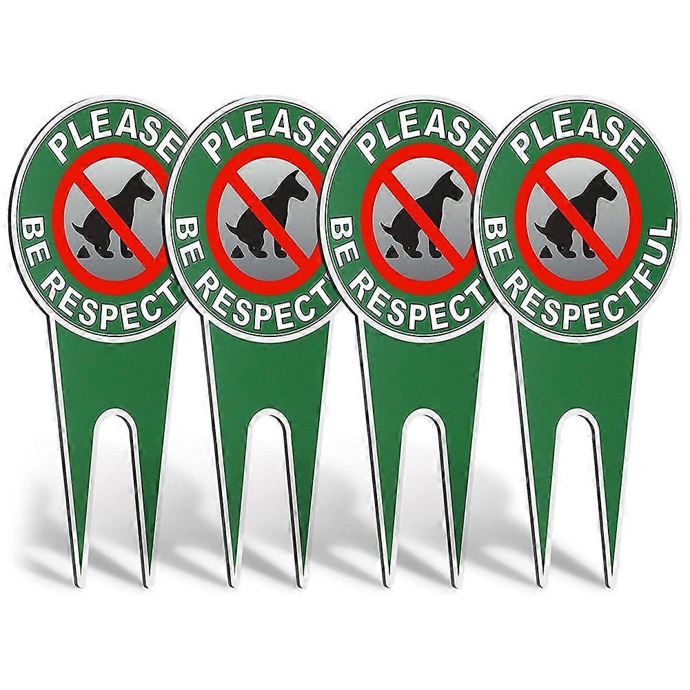 4 Pieces No Poop Dog Signs Be Respectful No Pooping Dog Lawn Signs No Dog Poop Yard Signs