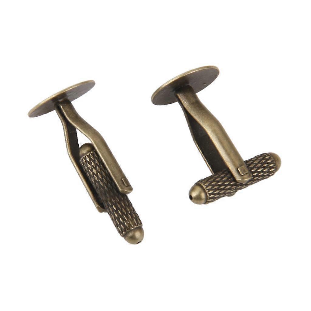 2x 20pcs Cufflink Blanks Round Flat Base Pad 12mm