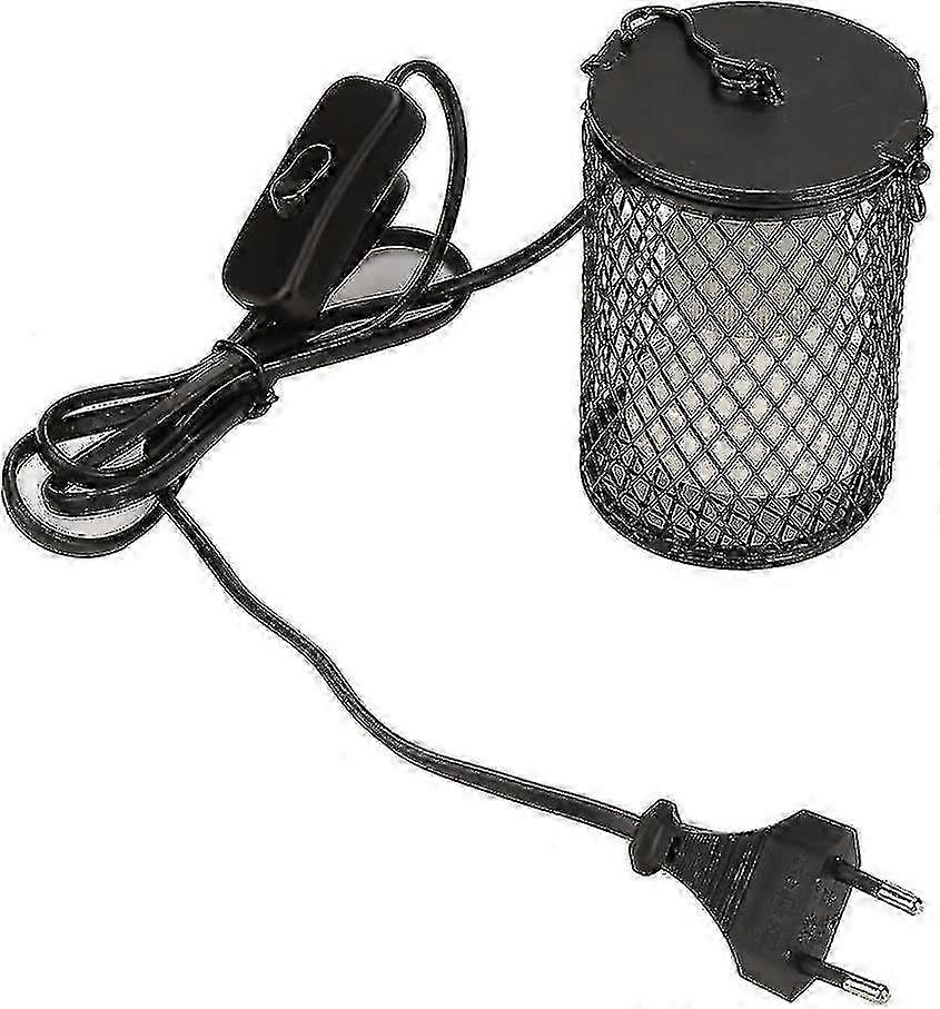 100w Reptile Heat Lamp, Ceramic Infrared Emitter Heating Lamp For Turtles, Chicks, Lizard, Snake(eu Black)
