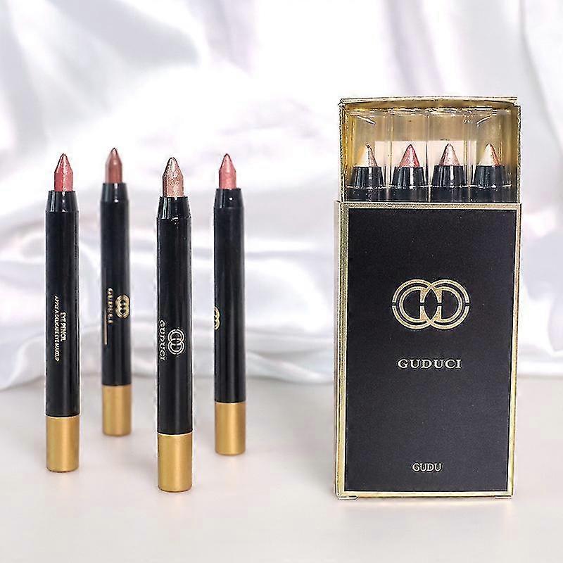 4 قطع عصا عينيه، وميض كريم ظلال العيون قلم تلوين أقلام تلوين، الشمبانيا العين منير عصا تسليط الضوء ماكياج