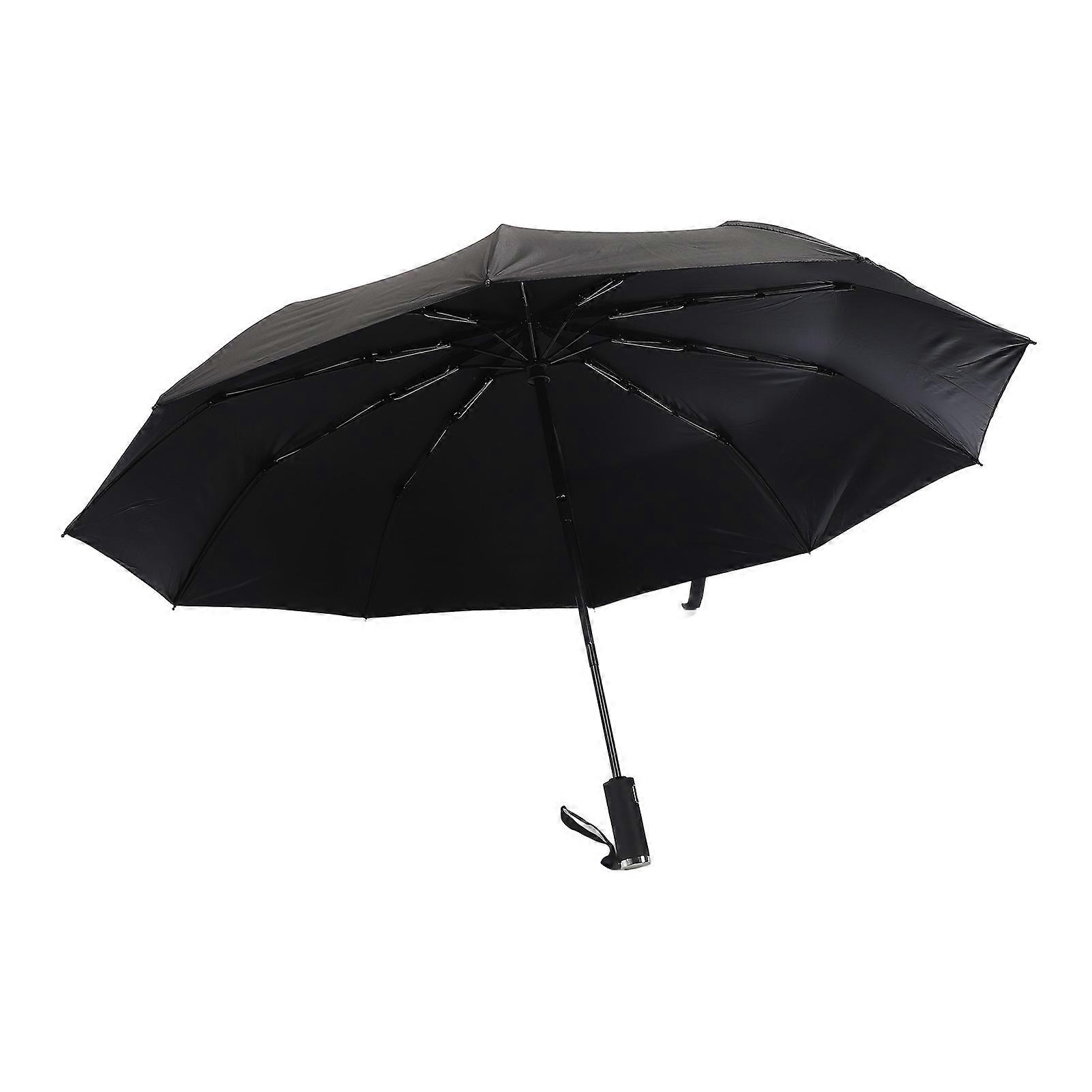 Ten Bones Automatic Folding Compact Umbrella for Sunshade and Rain, High Density Anti-Collision
