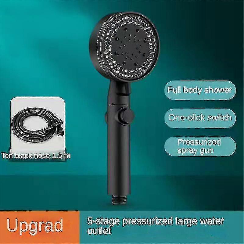Multi-function High Pressure Shower Head 5 Modes Adjustable Water Saving Spray Nozzle