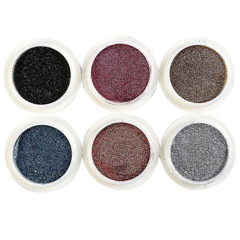 Nail Pigments Set, 6 Colors, Multicolor