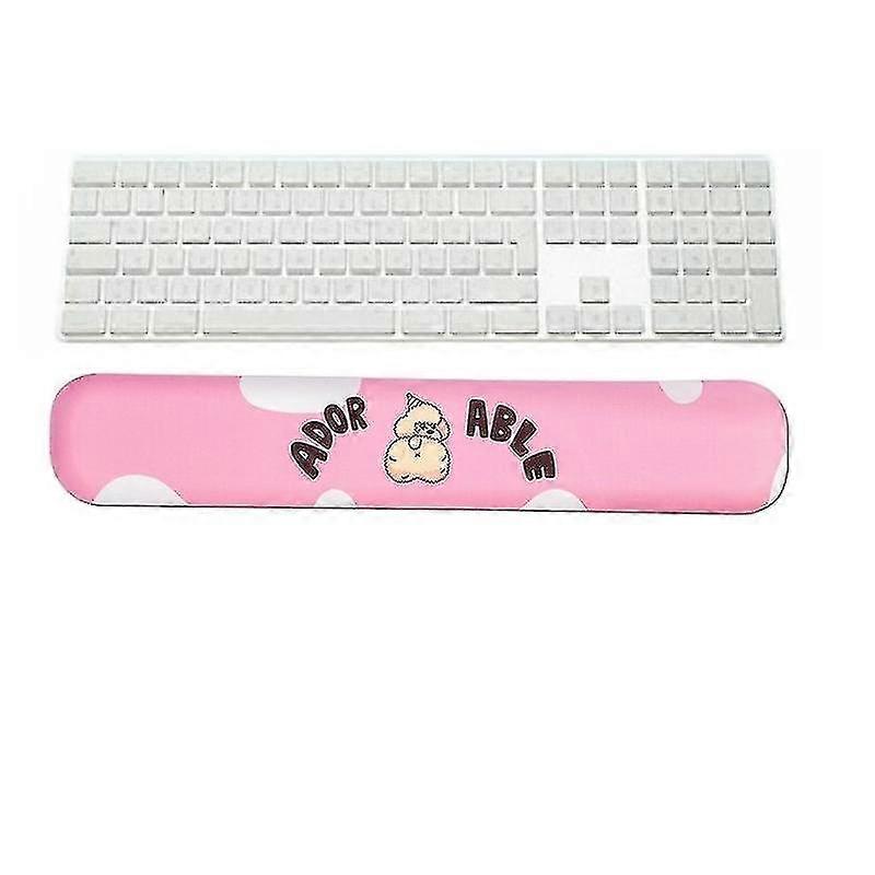 Keyboard Wrist Rest Pad Memory Foam Teddy Dog Pattern Long 44 Cm And Short 36 Cm
