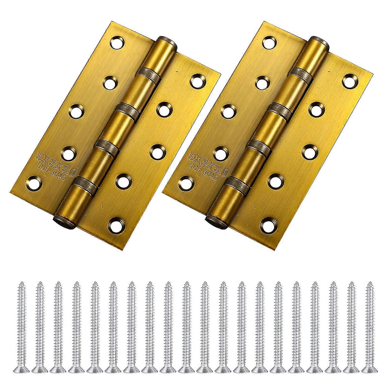 2pcs 5 Inch 3mm Stable Door Hinge Fine Ball Bearings Anti-rust Furniture Hardware Useful Window Hinge For Wardrobe