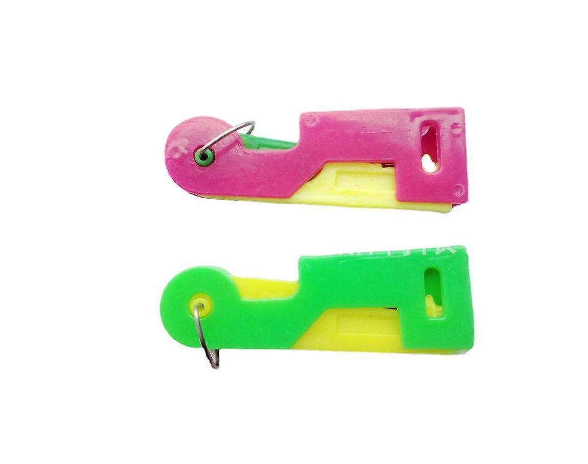 2 Pcs Needle Threader, Plastic DIY Threader, Plastic Needle Threader for Sewing, Cross Stitch Needle Threader, Thread Sewing Needle Threader, for Hand