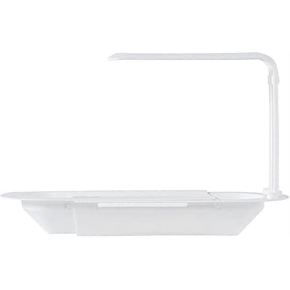Expandable Telescopic Sink Holder Rack with Drain Basket - Kitchen Storage Organizer