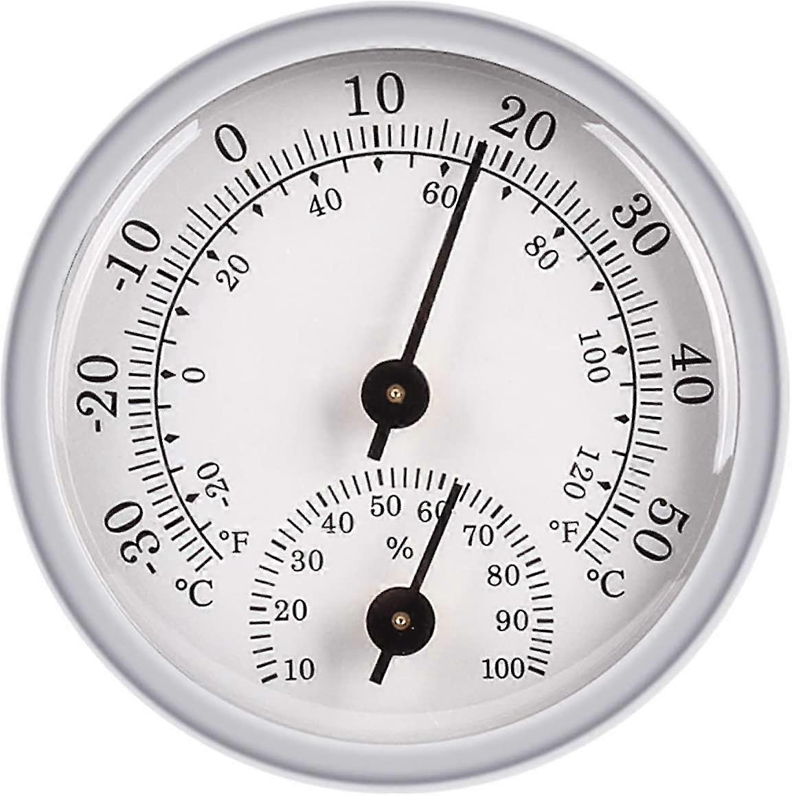 Hygrometer Thermometer, Humidity Sensor Monitor Detector Measurements, Analog Thermometer Used In Wet Indoor / Outdoor Patio Environment