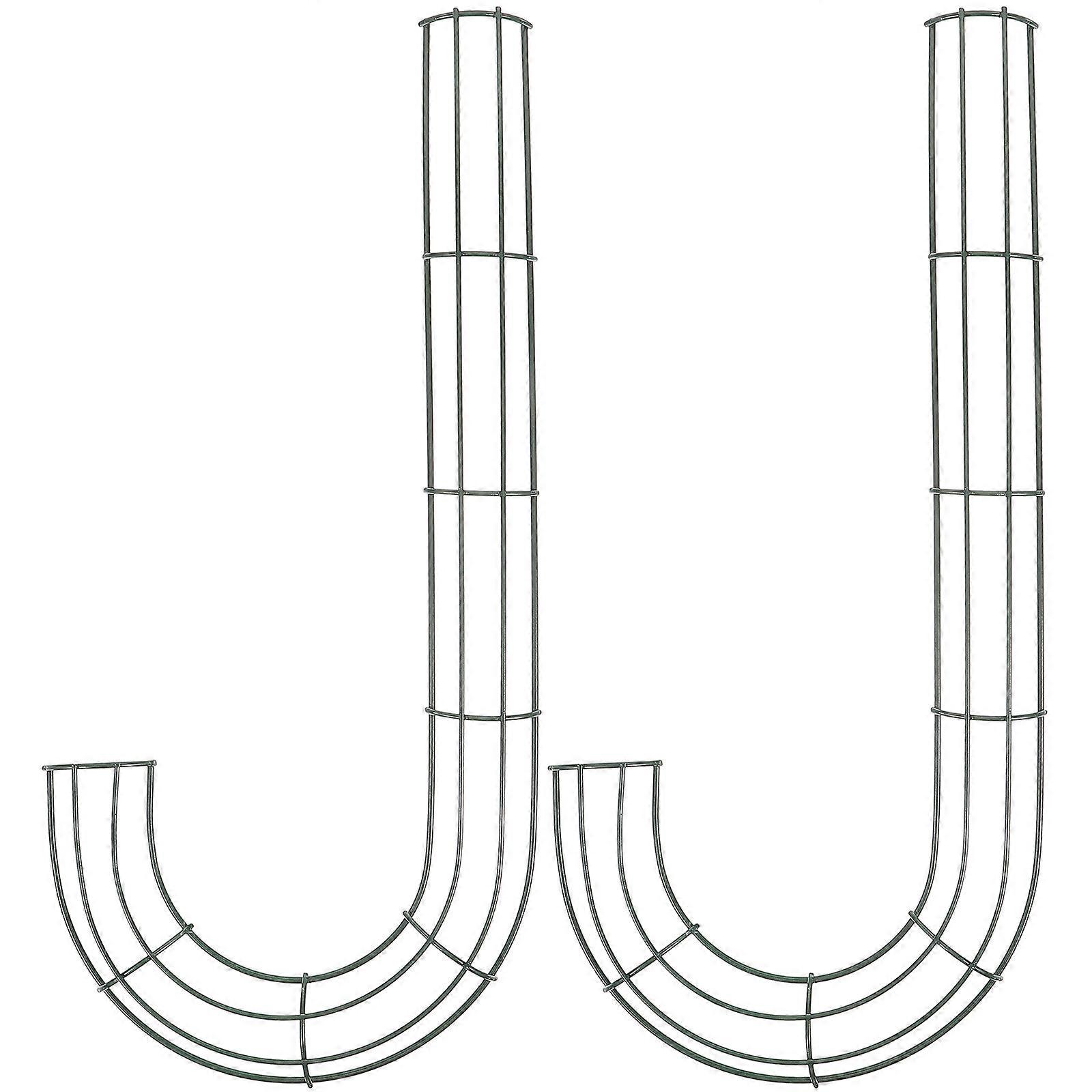 2Pcs Candy Cane Grinalda Frame Metal Grinalda Flor Frame Natal Grinalda Acessório