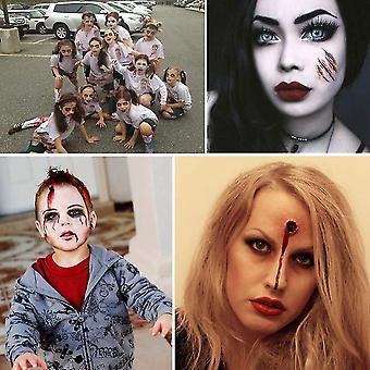 Tatouages Temporaires Autocollants Halloween – Blessures Et Cicatrices Réalistes – Tailles S/M/L Pour Déguisement Et Cosplay