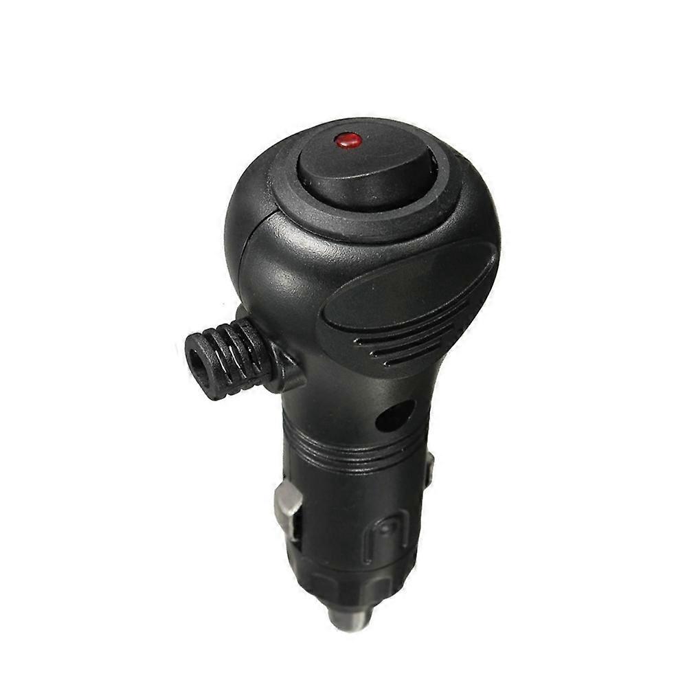 Black ABS Auto Cigarette Lighter Socket Plug DC 12V 10A Charger Connector LED On-Off Switch Fit For Universal Vehicle