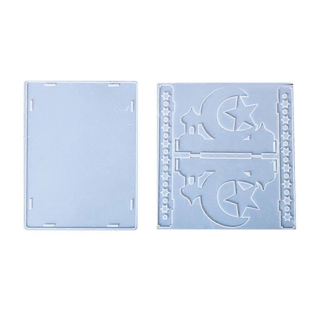 Castle Moon Star Tray Mold Silicone Storage Box Casting Mold for DIY Craft