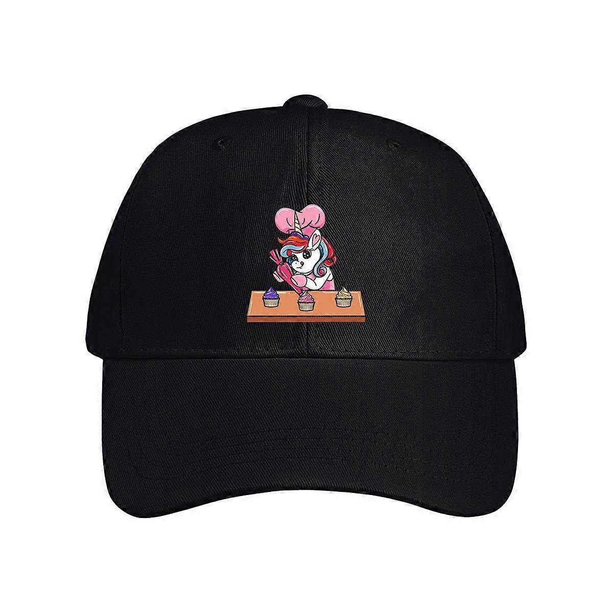 Unicorn Baking Cupcakes Baseball Cap