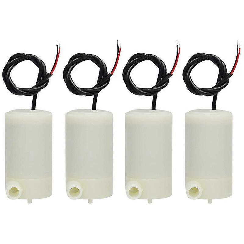 4 stk DC 3 V 5 V mikro-nedsenkbar mini vannpumpe fisketanker fontene akvarium sett