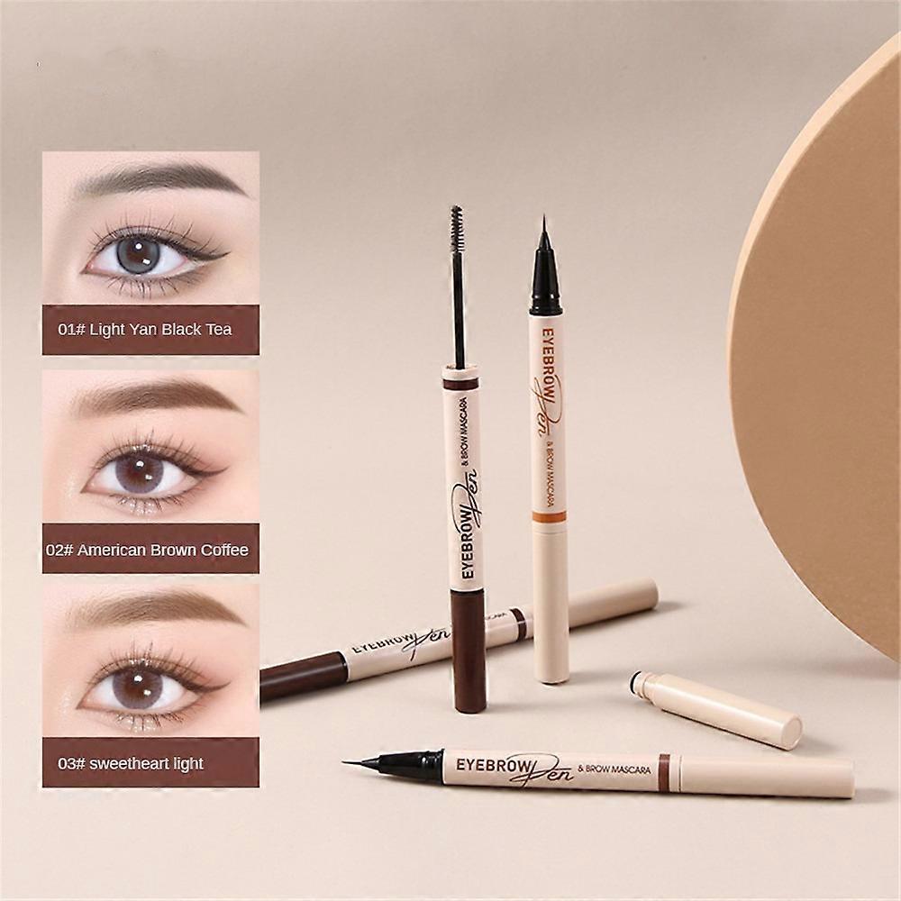Extremely Fine Double-headed Eyebrow Dyeing Cream Quick-painted Liquid Eyeliner
