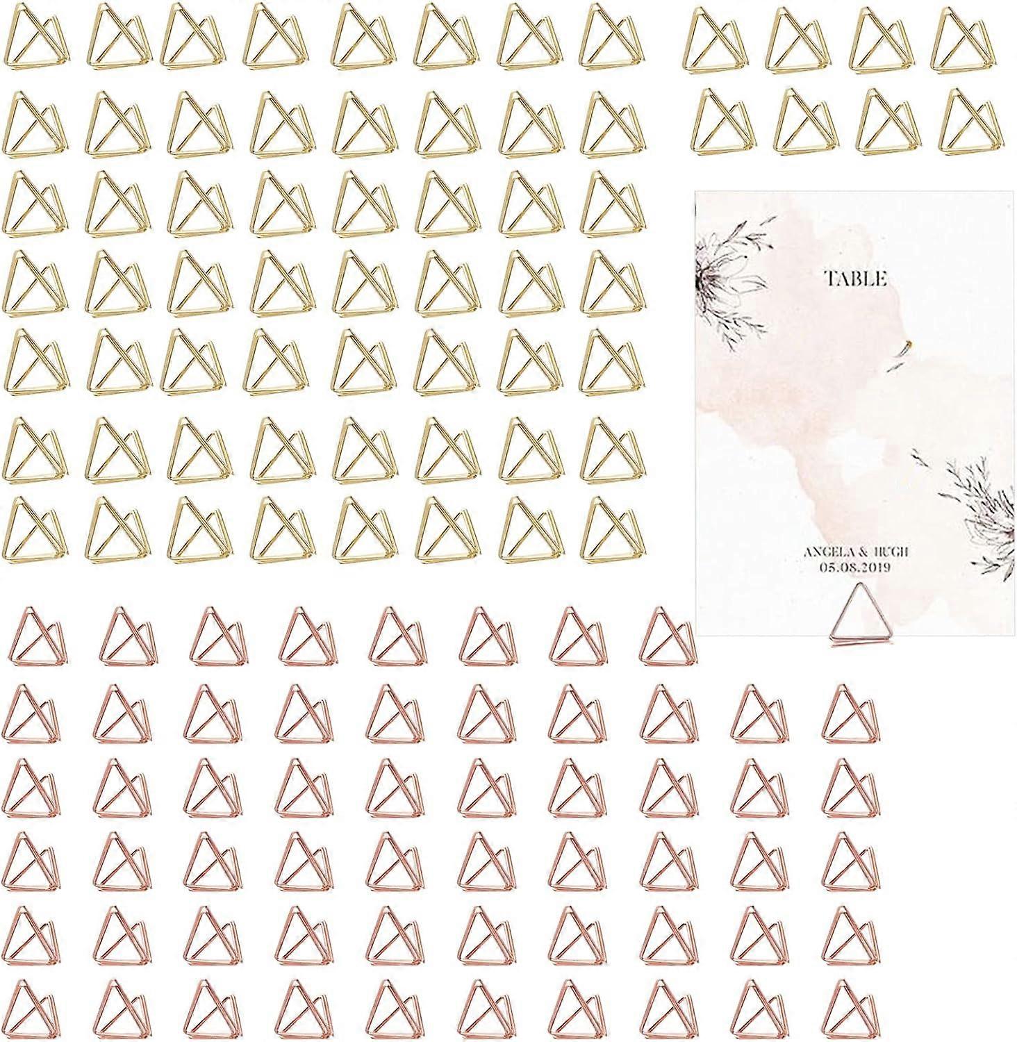 96 Piece Triangular Table Card Holder Set for Table Number, Wedding, Birthday, Party, Office