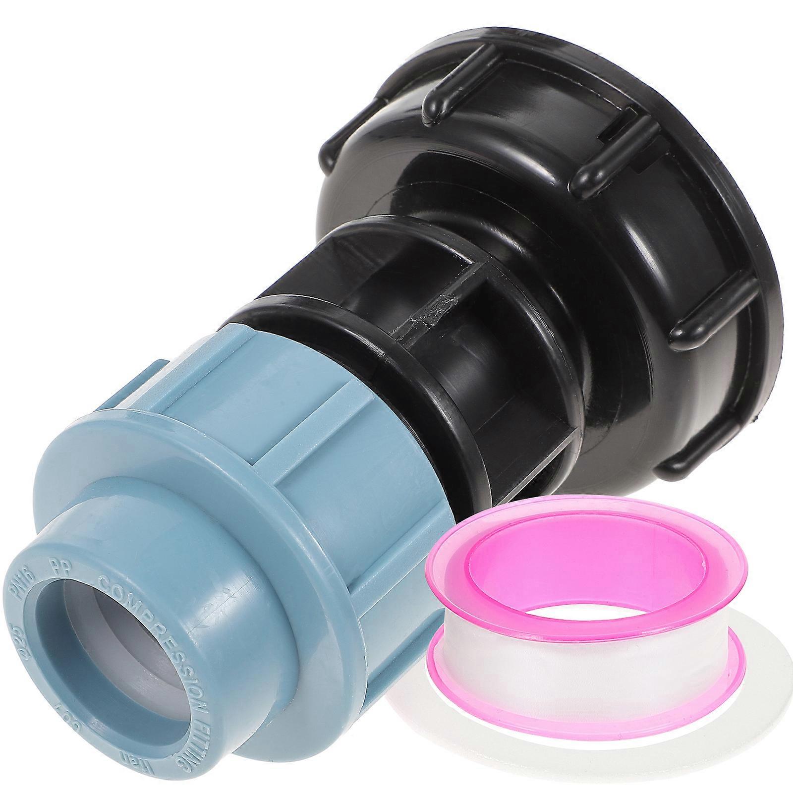 IBC Tank Connector 3/4inch IBC Tank Adapter Water Hose Adapter Outlet 25mm (Straight Connector)