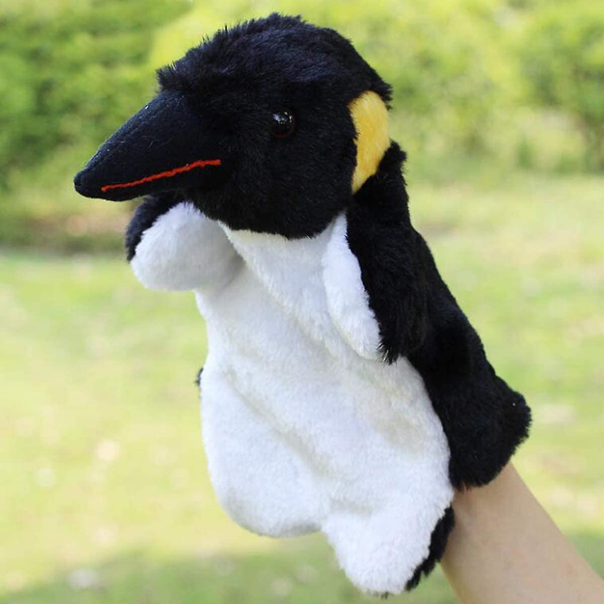 Plush Penguin Hand Puppets Stuffed Ocean Animals Toys for Imaginative Pretend Play Stocking Storytelling