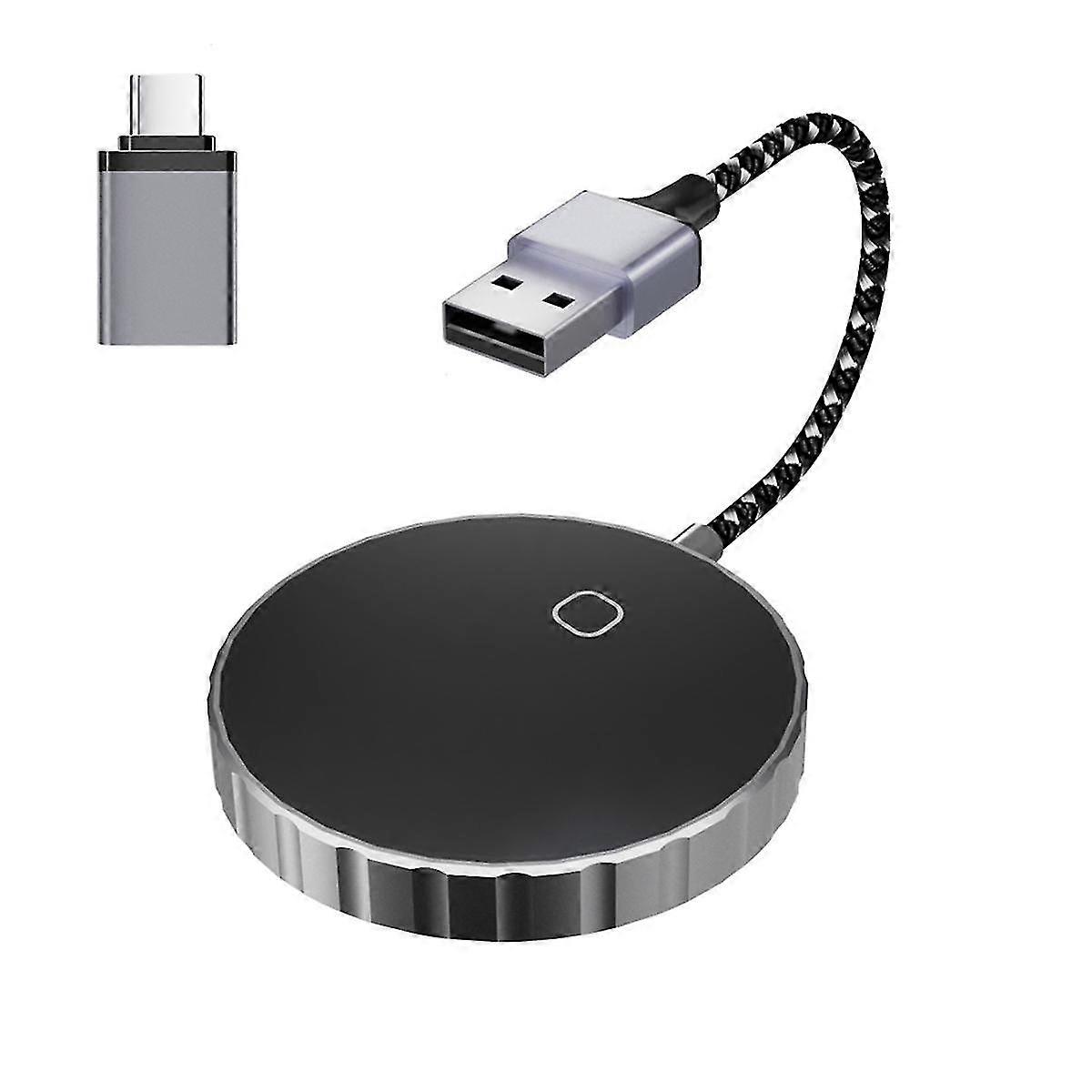 Adattatore automatico Carplay wireless 2 in 1, adattatore wireless Carplay veloce Converti Carplay cablato in Carplay wireless per wireless