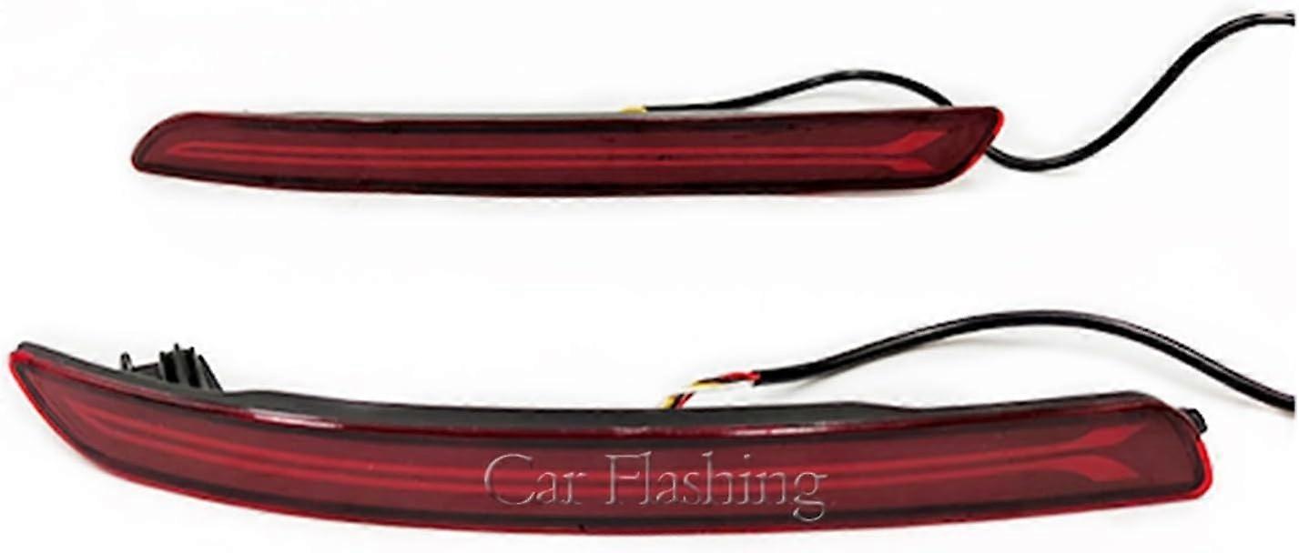 1 Set LED Rear Bumper Reflector Light Driving Brake Turn Signl Lamp Compatible for KIA Rio Sedan 4 Doors 2012-2015 (Color : 3 Functions)