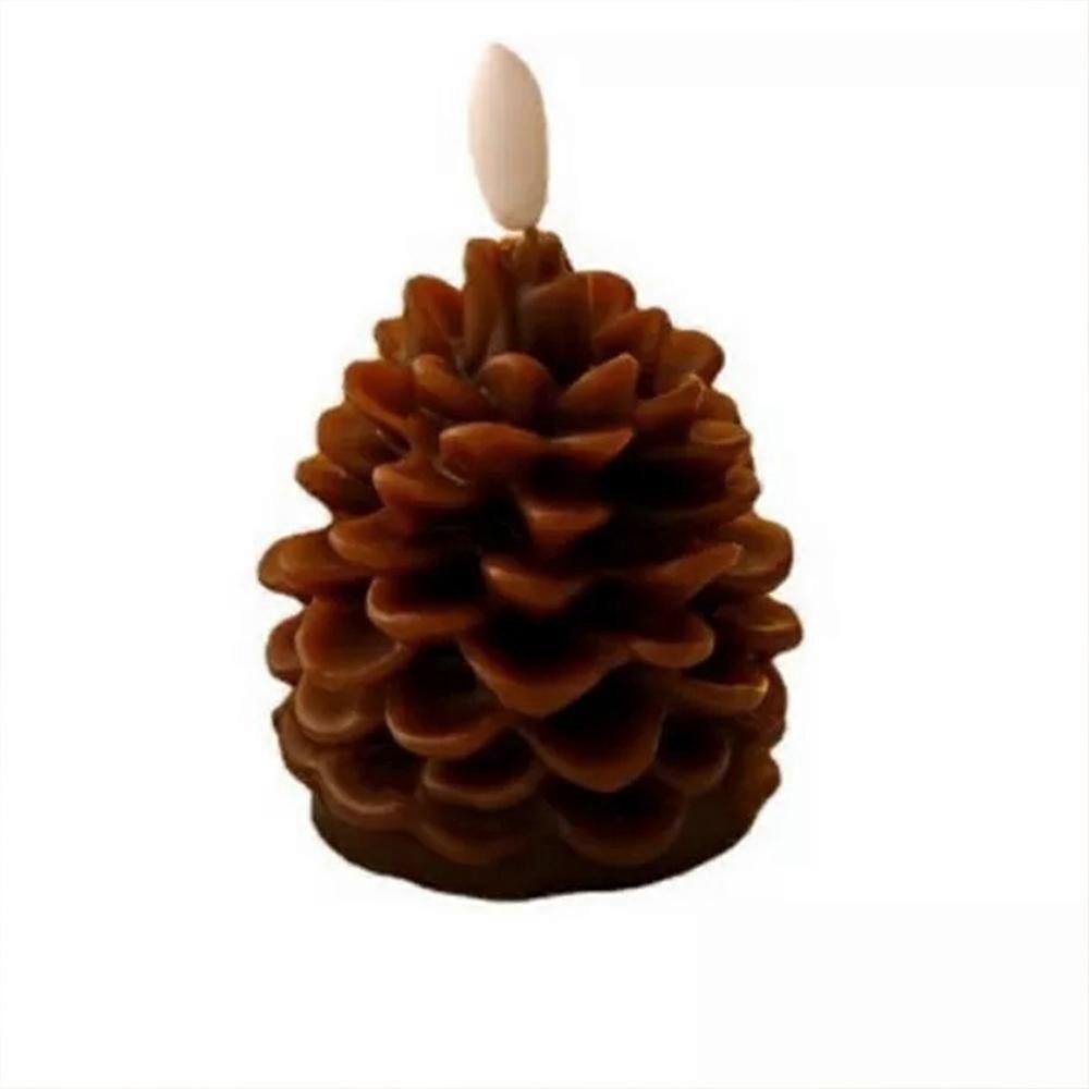 Flameless Pinecone Candles Battery Operated with 6 Hour Timer