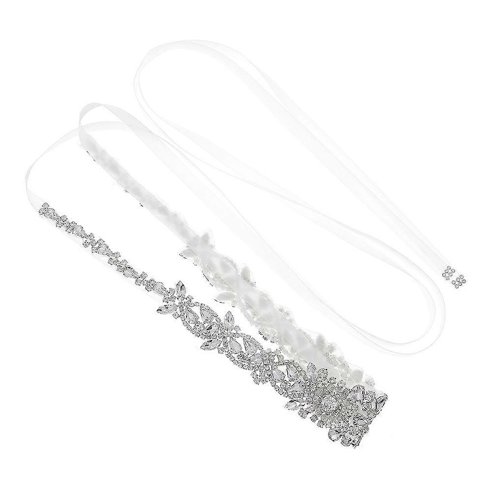 Bälte Klänning Kristallbälte Band Kläder Prydnad Bröllopstillbehör Kläder Midjeband Blomma Strass Bälte