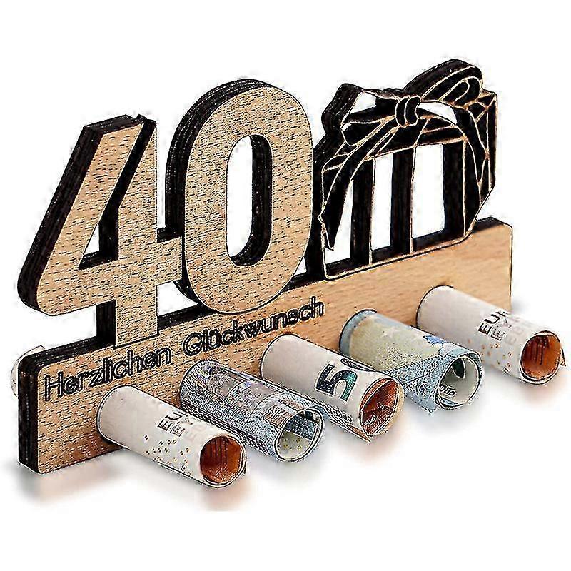 40. születésnapi pénz ajándék fa dekoráció