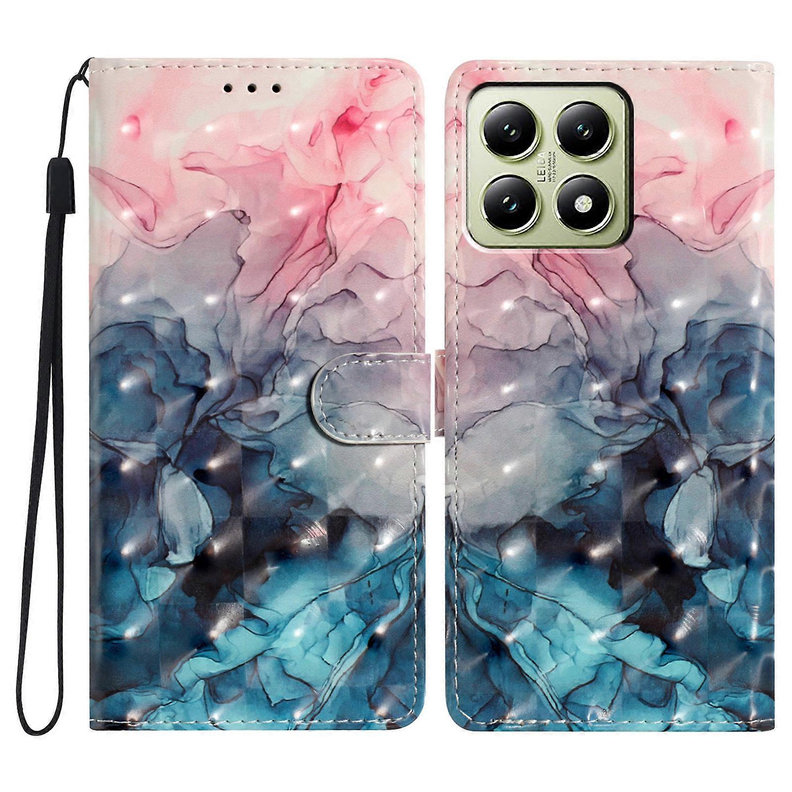 For Xiaomi 14T Case PU Leather Wallet Phone Cover 3D Pattern Printing