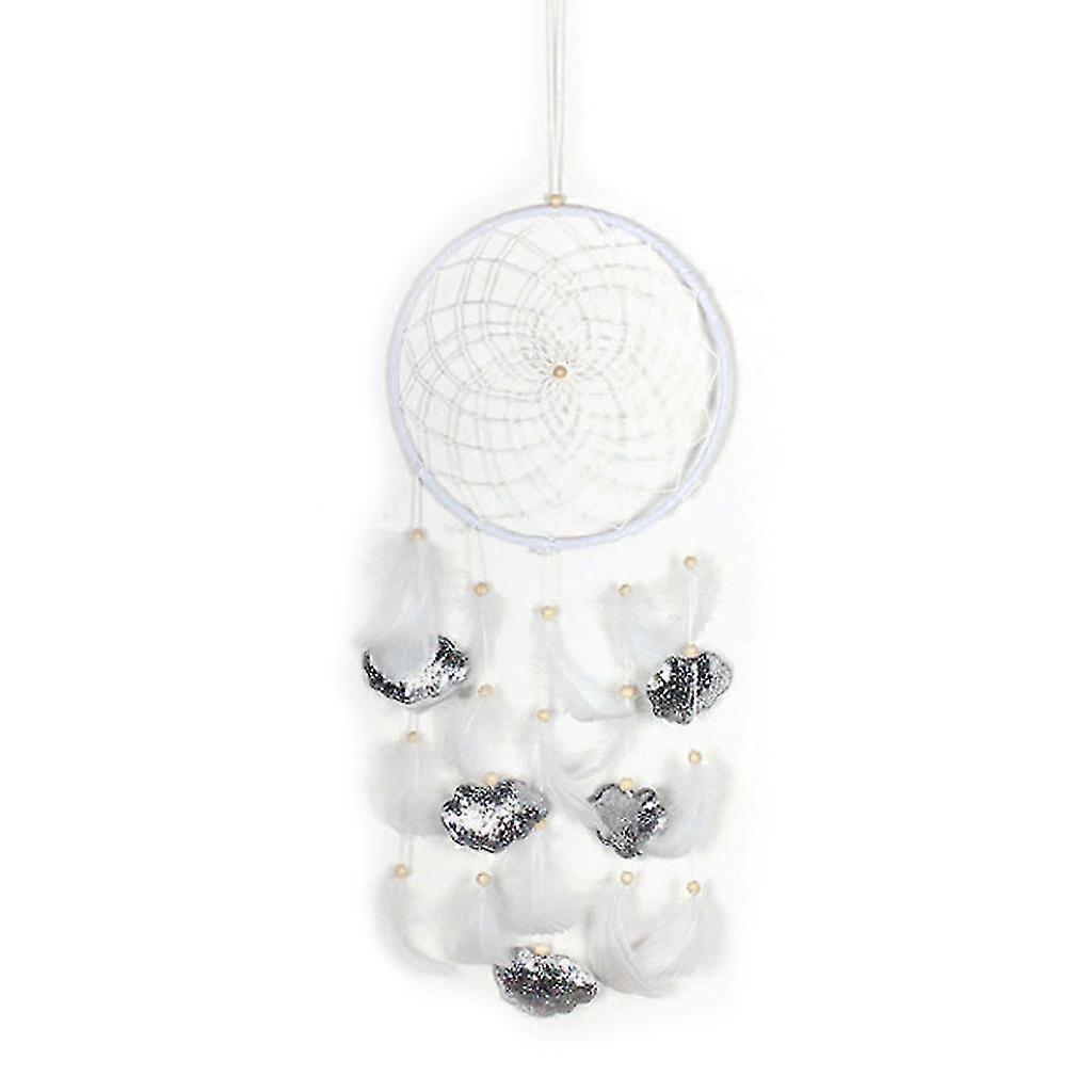 White Feather Dream Catcher Wall Pendant Ornament Crafts Accessory