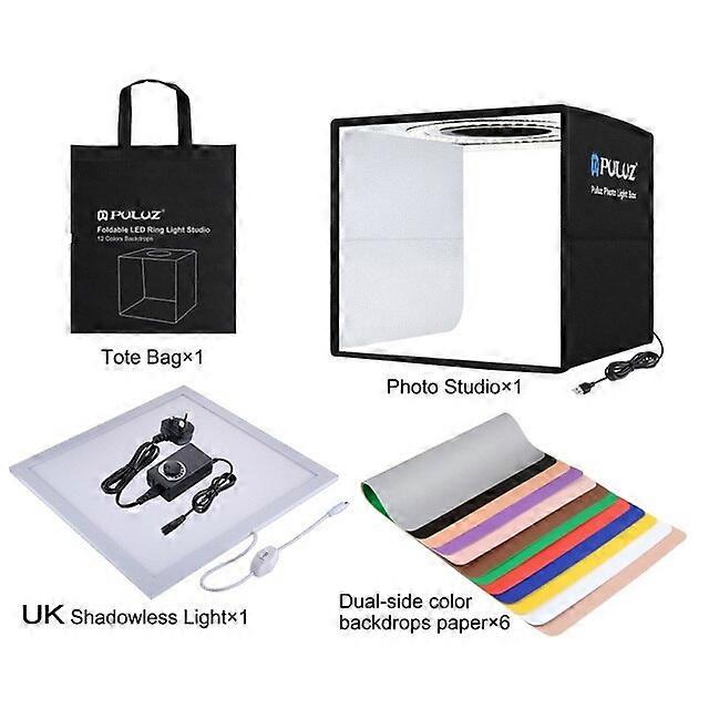 40cm Portable Light Box, 3200K-6500K, LED Ring, USB, Photo Lighting, Studio, Pho