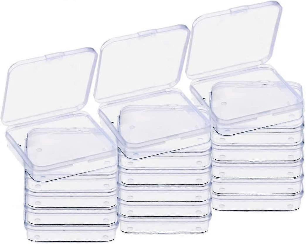 18 Pack Mini Clear Plastic Bead Storage Containers Box Case With Lid