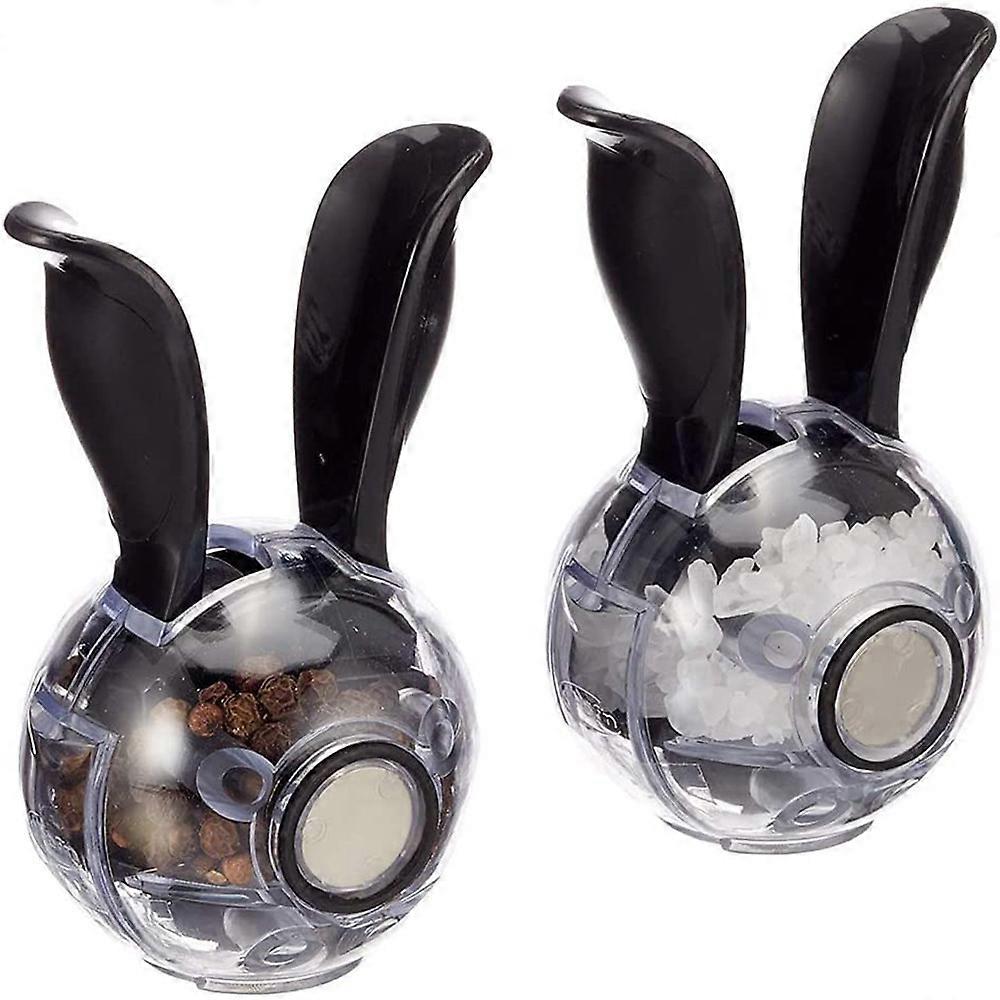 Salt and Pepper Grinder,Mini Manual Spice Grinder,Rabbit Ears Design Multifunctional Abrader for Ho