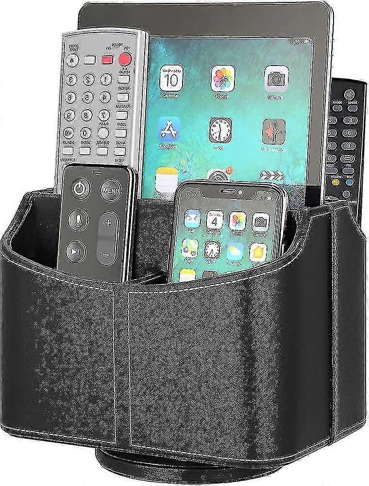 Remote Control Holder 5 Compartments 360 Degrees Rotatable Desktop Supply