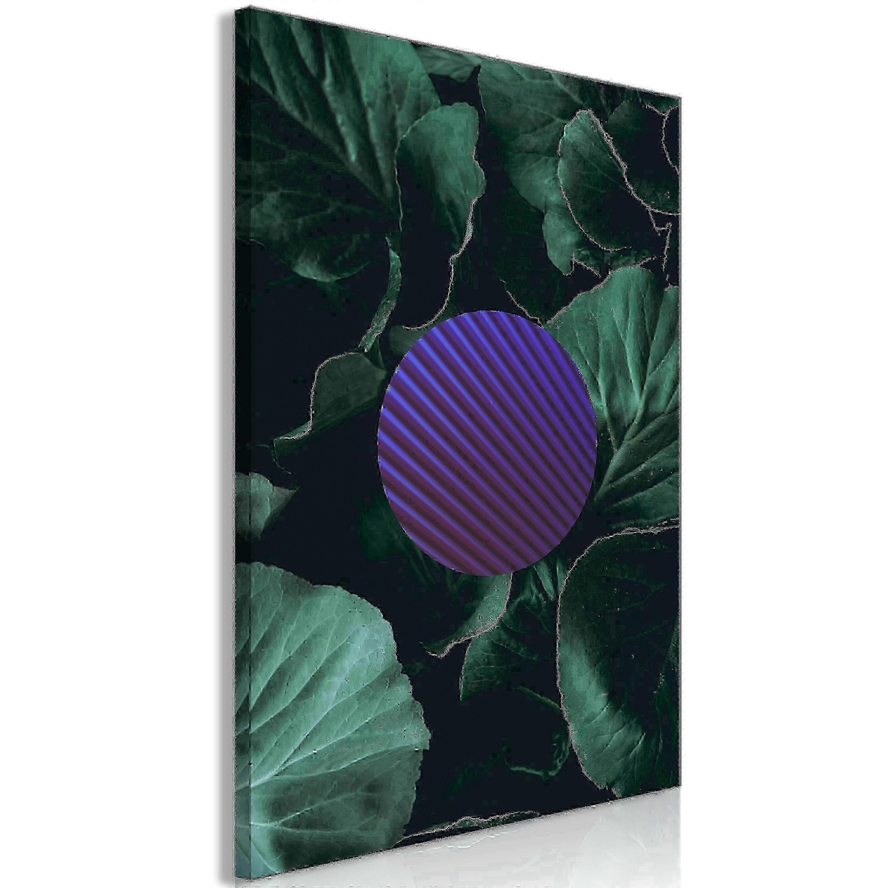 Lærredstryk - Botanisk abstraktion (1 del) lodret