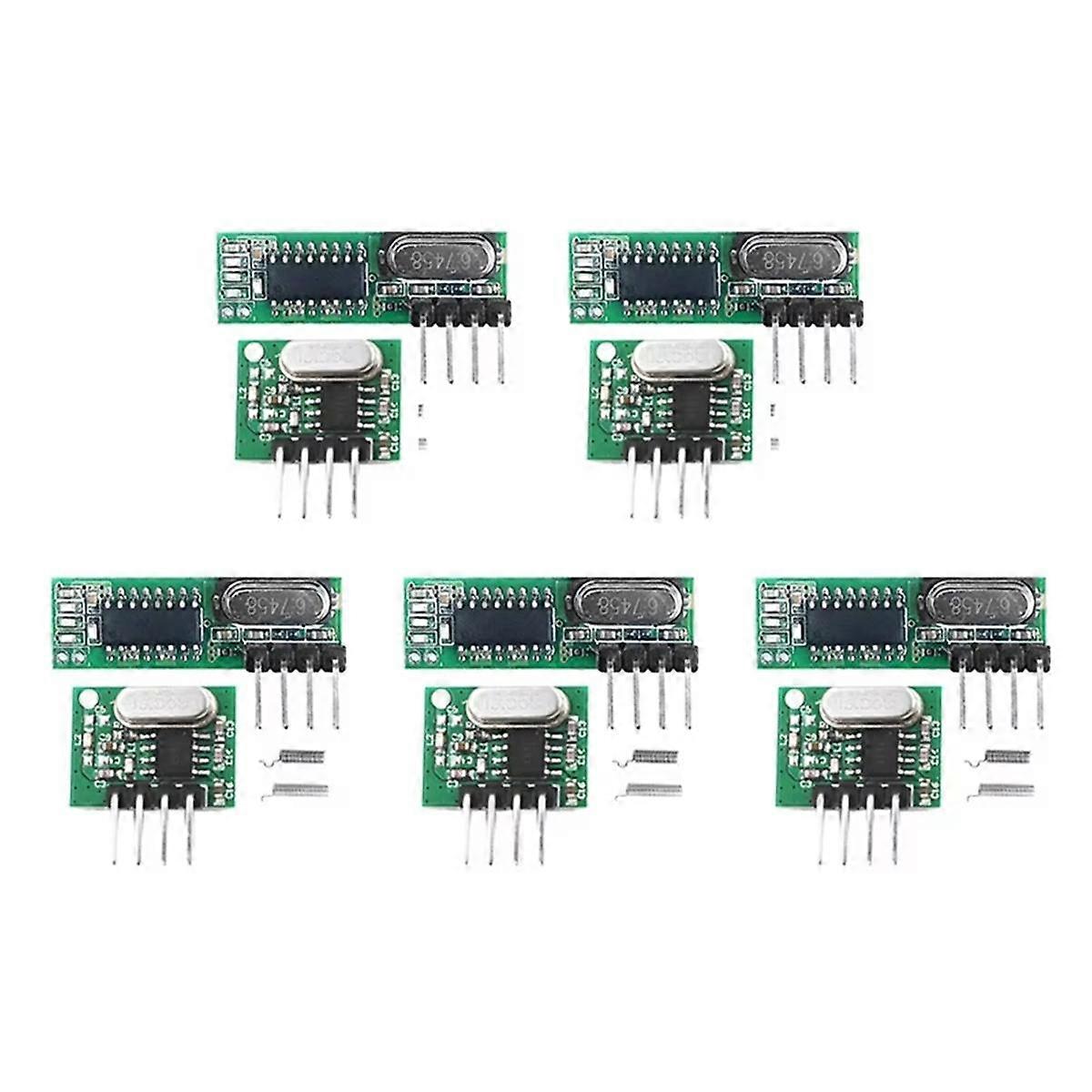 433 Mhz Superheterodyne RF Receiver and Transmitter Module Wireless Module Diy Kit Antenna