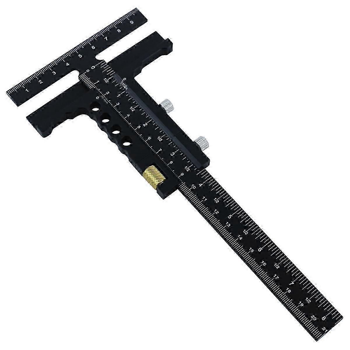 Woodworking Scriber Gauge-aluminum Alloy Sliding Marking Gauge,-square Scribing Measuring Marking Framing Ruler Tool A