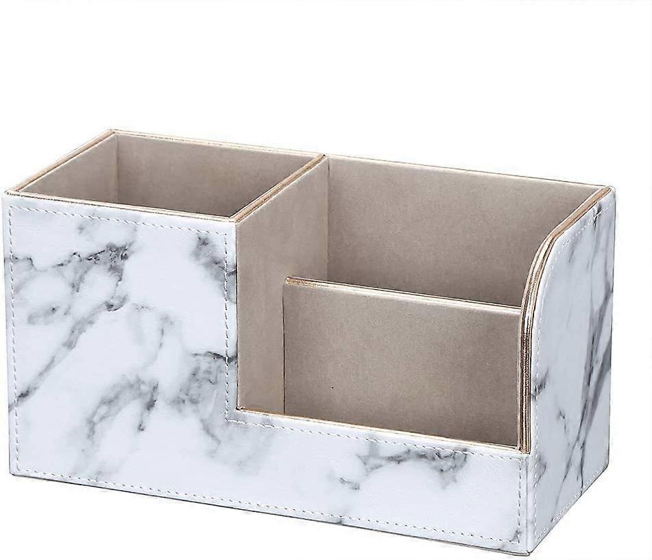 Pencil holder (Gold Border & White Marble)