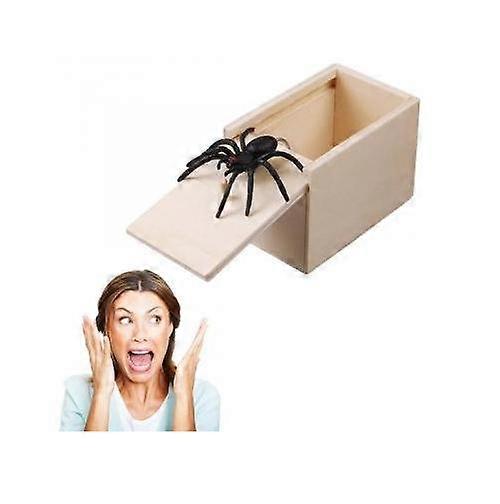 Wooden Spider Scare Prank Box